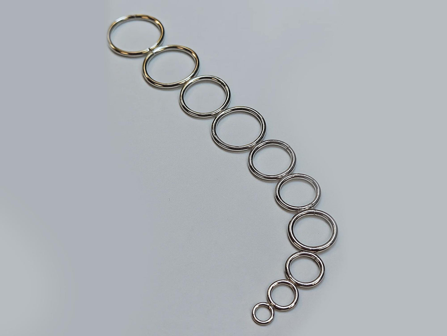 14K White Gold Lip Ring, Nose Hoop Septum Jewelry, Clicker hoops Earrings - 20g to 6g - Hand made Body Jewellery - Sold Individually