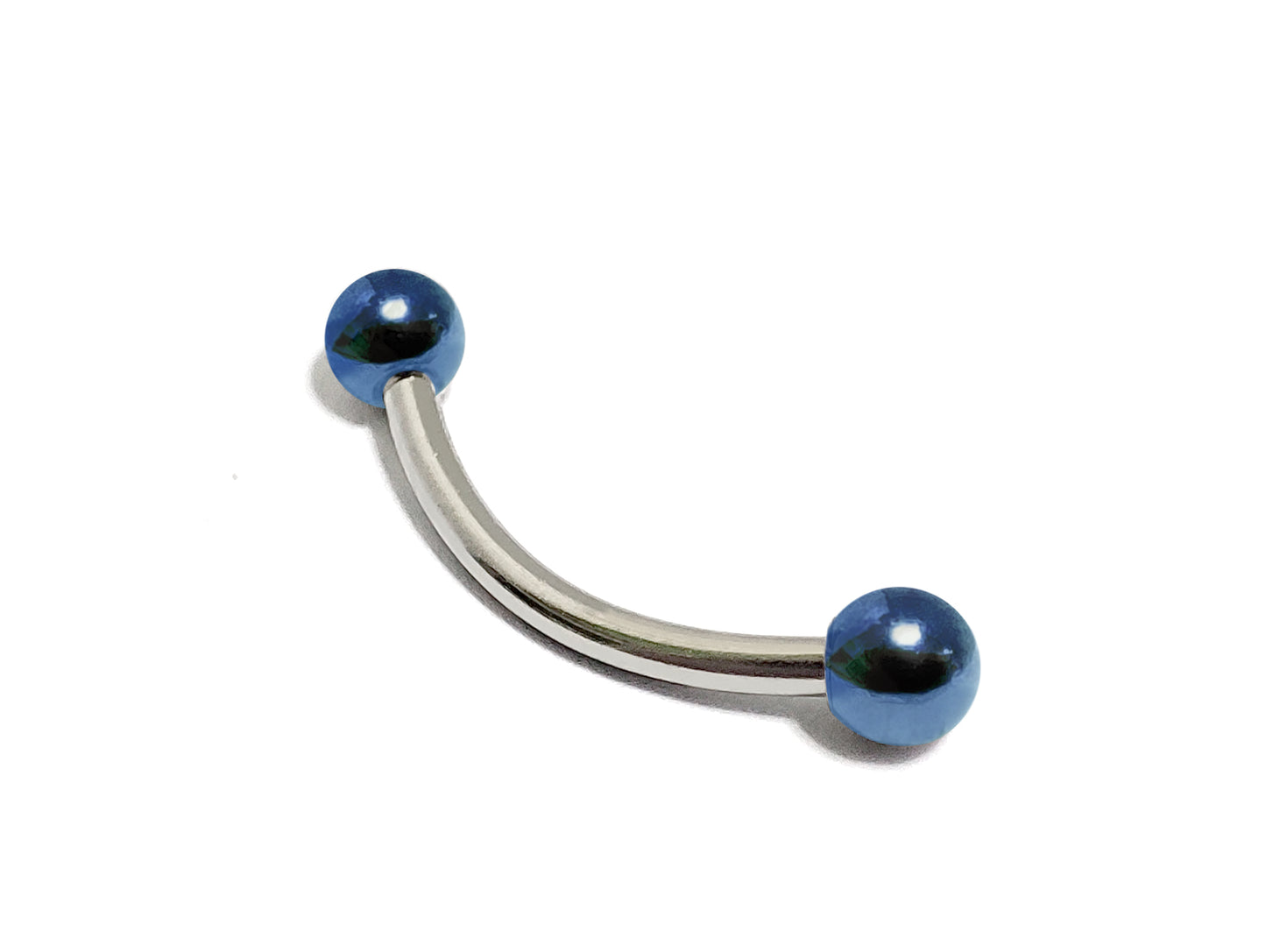 Eyebrow Piercing Jewelry Curved Barbell with Custom Ball Colors - Body Jewellery 18g 16g 14g