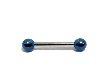 Barbell Piercing Earrings Nipple, Tongue Jewelry with Custom Ball Colors - Body Jewellery 18g 16g 14g