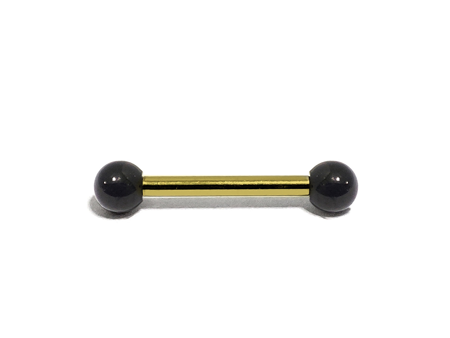 Gold Tongue Barbell Piercing, Nipple Jewelry, Cartilage Earrings with Custom Ball Colors - Body Jewellery 18g 16g 14g