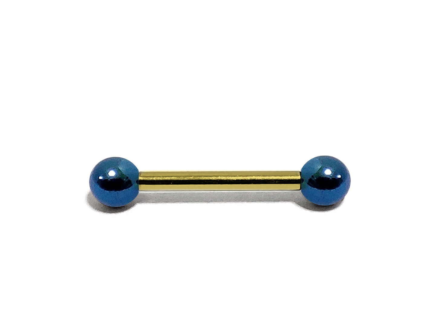 Gold Tongue Barbell Piercing, Nipple Jewelry, Cartilage Earrings with Custom Ball Colors - Body Jewellery 18g 16g 14g