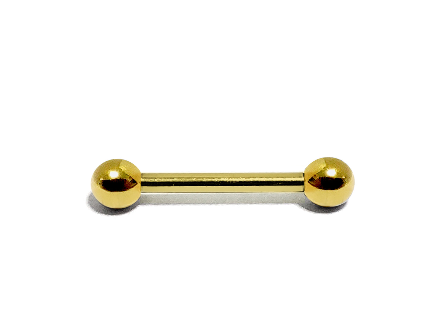 Gold Tongue Barbell Piercing, Nipple Jewelry, Cartilage Earrings with Custom Ball Colors - Body Jewellery 18g 16g 14g