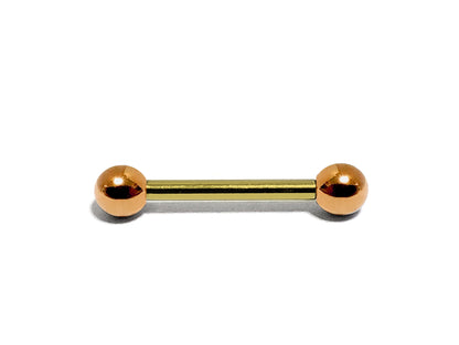 Gold Tongue Barbell Piercing, Nipple Jewelry, Cartilage Earrings with Custom Ball Colors - Body Jewellery 18g 16g 14g