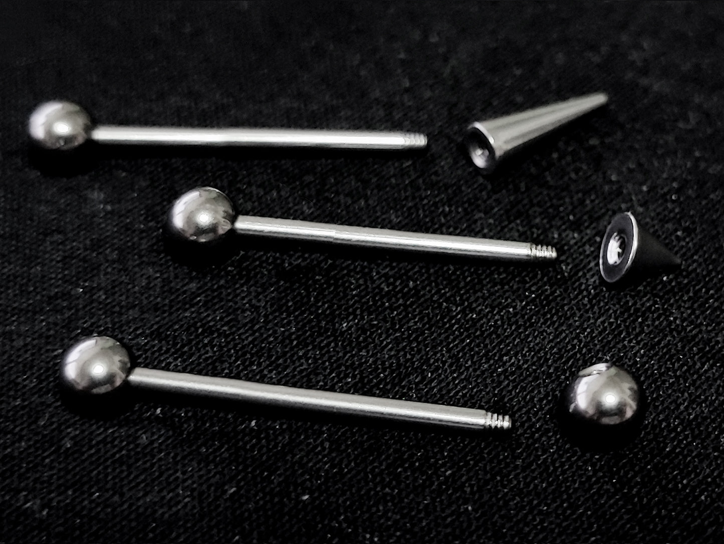 Spike Industrial Barbell Earrings, Helix Bar, Cartilage Piercing Jewelry