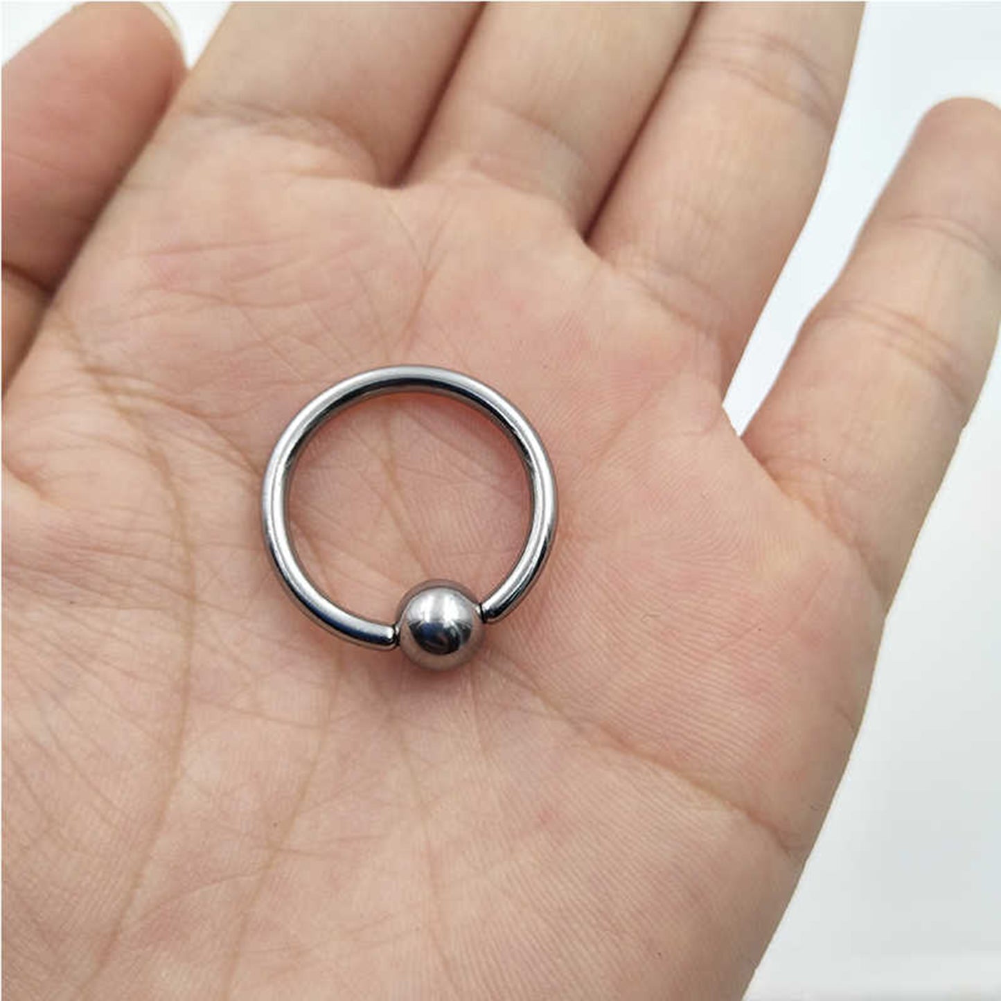 Captive Bead Ring: Titanium Body Piercing Jewelry - Septum, Lip, Ear
