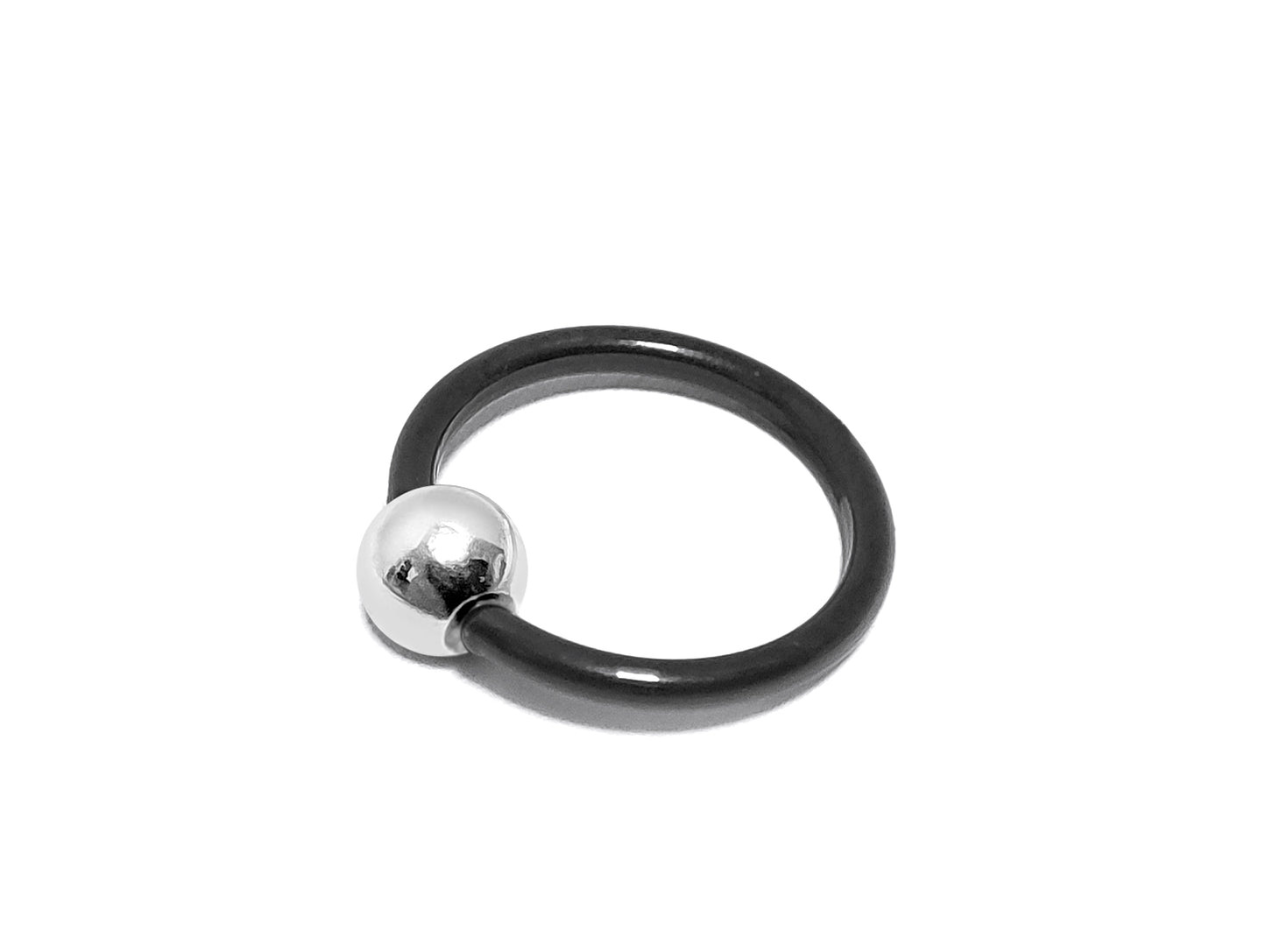 Black Ball Closure Ring BCR Nose and Lip Piercing with Custom Ball Color - Body Jewellery 18g 16g 14g