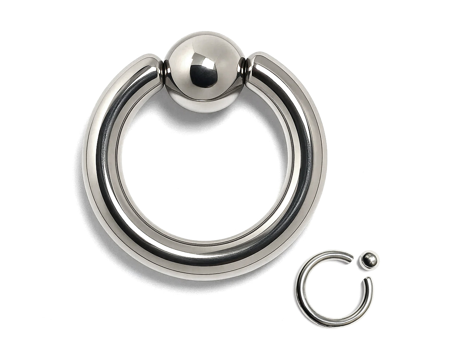 Captive Bead Ring: Titanium Body Piercing Jewelry - Septum, Lip, Ear
