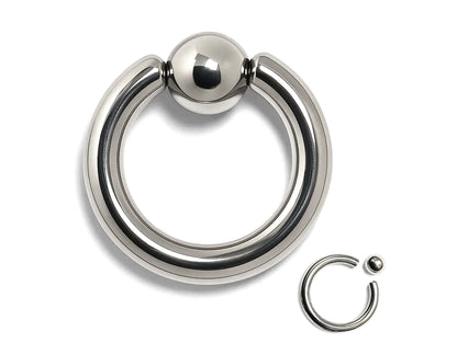 Captive Bead Ring: Titanium Body Piercing Jewelry - Septum, Lip, Ear