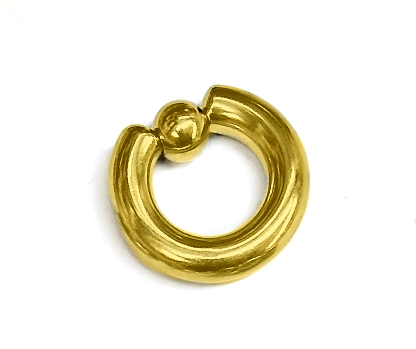 Titanium Gold Captive Bead Ring: Body Piercing Jewelry - Septum, Lip, Ear