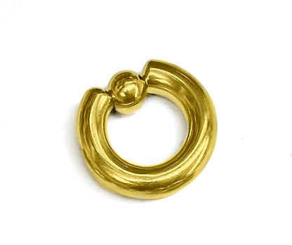 Titanium Gold Captive Bead Ring: Body Piercing Jewelry - Septum, Lip, Ear