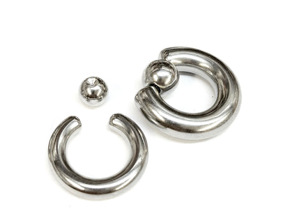 Captive Bead Ring: Titanium Body Piercing Jewelry - Septum, Lip, Ear