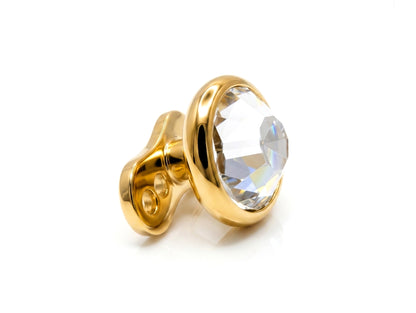 18K Gold Dermal Anchor Piercing 16G with Top gemstones, Skin Jewellery