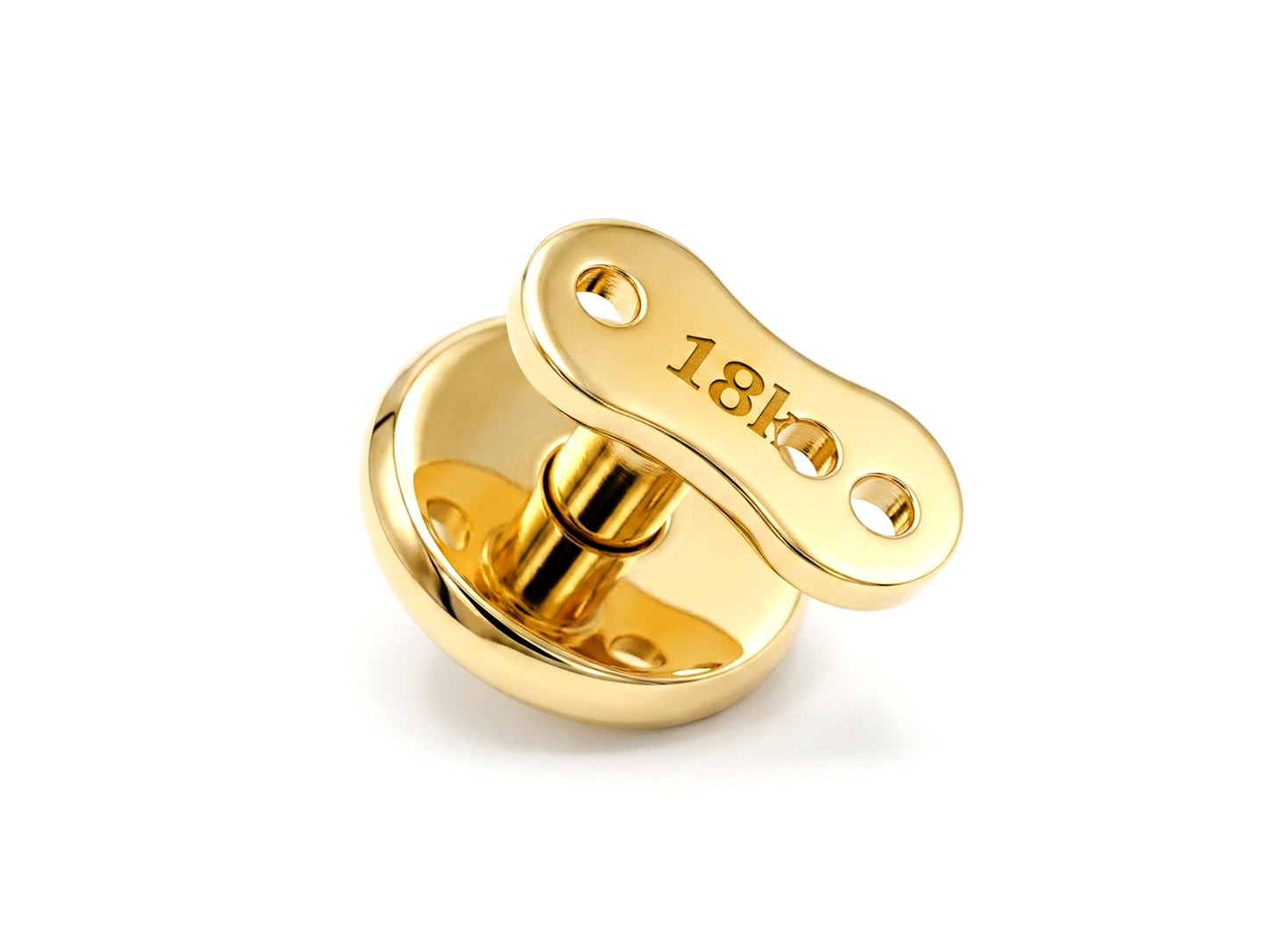 18K Gold Dermal Anchor Piercing 16G Skin Jewellery Implant with Flat Cylinder