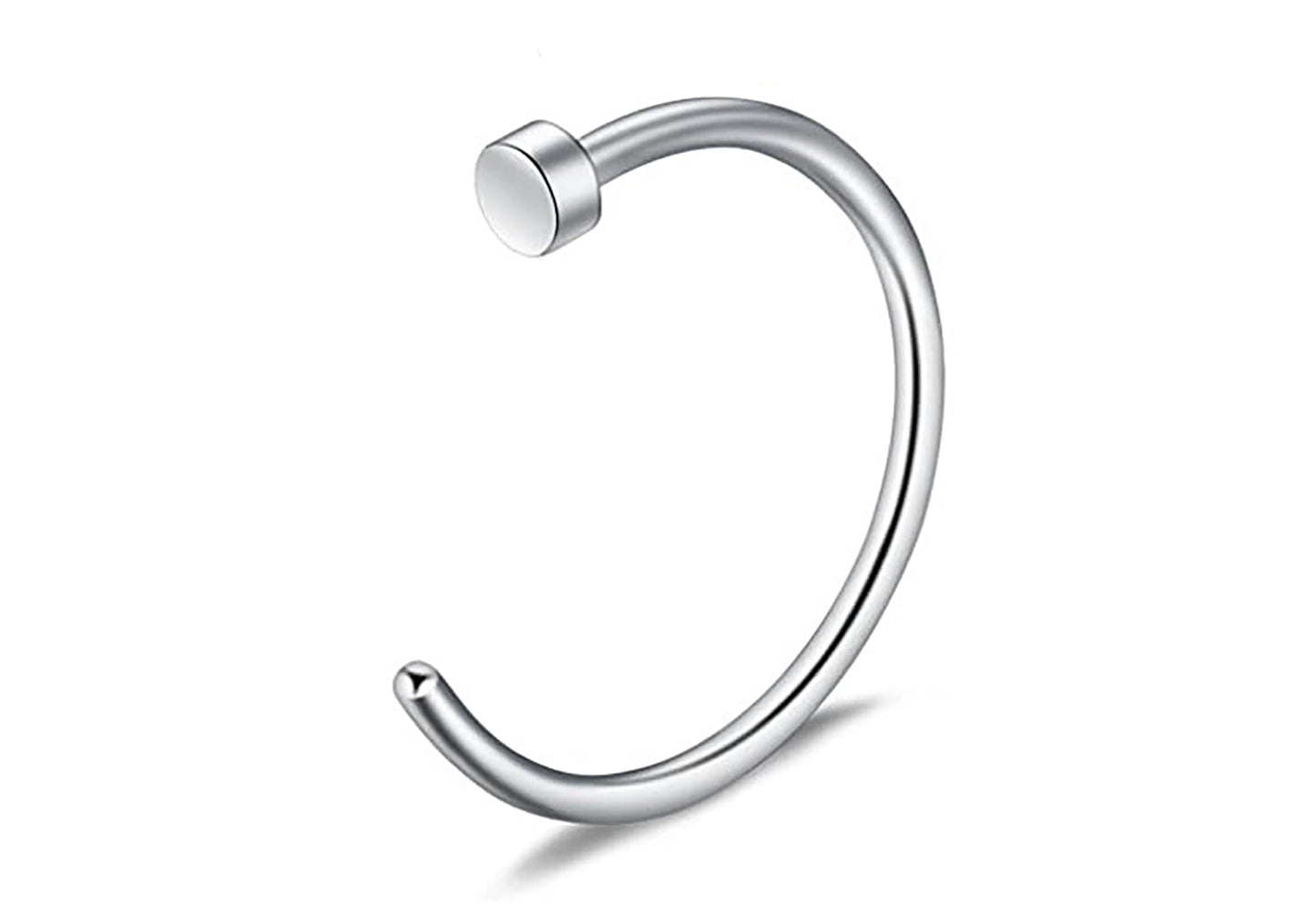 Titanium C-Shaped Nose Hoop Rings, Nostril Jewelry, Lip Ring