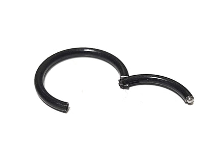 Titanium 16G Spike Septum Ring, Nose Piercing, Clicker Ring with 3 Different Styles - Size 10mm Clicker hoops