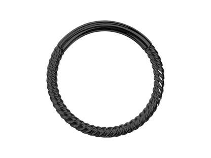 Titanium 16G Spike Septum Ring, Nose Piercing, Clicker Ring with 3 Different Styles - Size 10mm Clicker hoops