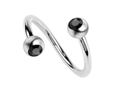 Spiral Helix Ring Twisted Barbell Lip Piercing Body Jewellery Also for Tongue, Ear Cartilage, Eyebrows