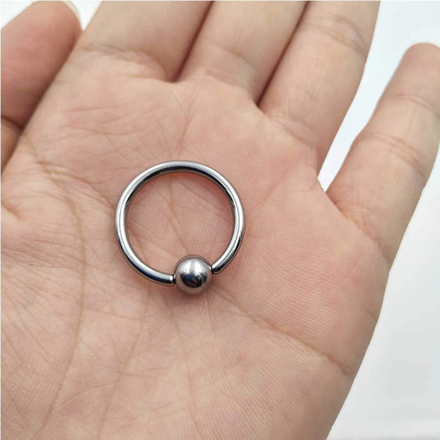 Captive Bead Ring, Septum Ring - 4 Pieces 18G Captive Ring - Size 6, 7, 8, 10mm - Body Piercing for Ear Tragus, Helix Earring Stud ,Daith