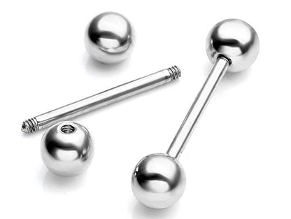 Barbell Earring, Industrial Piercing- Tongue Piercing - Body Piercing Barbells, Daith, Tragus, Helix, Nose Bridge, Nipple Barbells