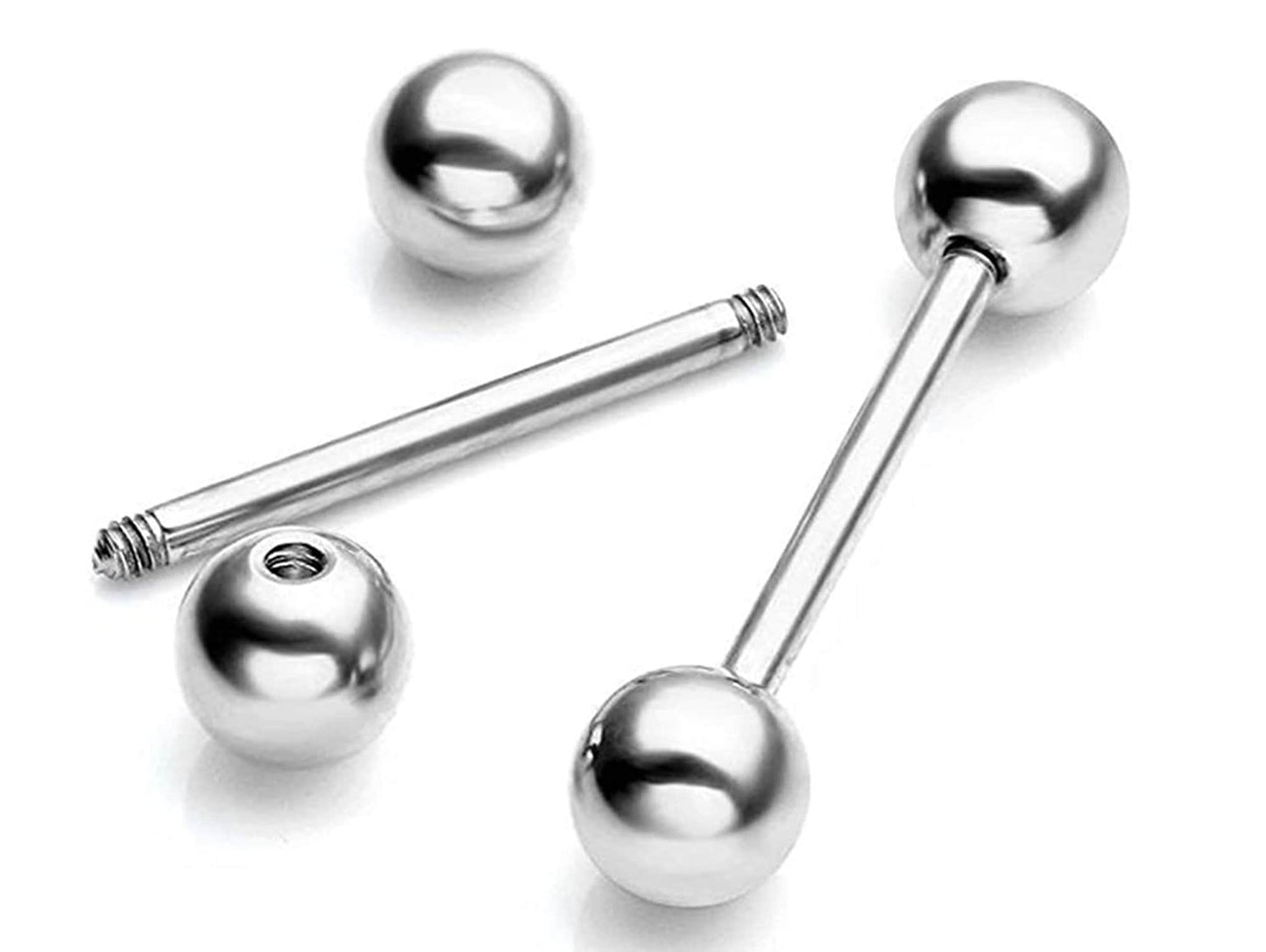 Titanium Barbell Earring, Tongue Ring Piercing Jewellery Body Piercing Barbells, Daith, Helix, Nose Bridge and Nipple Bar