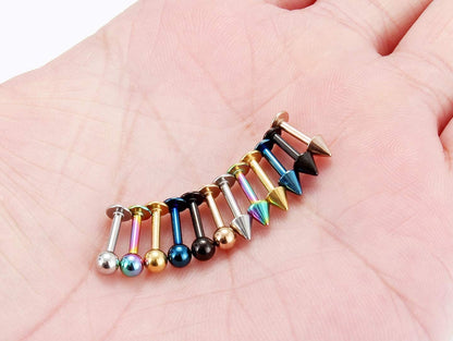 Titanium Cartilage Stud, Spike Stud- Spike / Cone Labret Piercing Body Piercing for Monroe Lip Ring Tragus Helix Earring Stud.