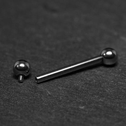 Piercing Barbell, Industrial Barbell - Internally Threaded Barbell Studs - Body Jewelry for Nipple, Tongue Bar, Nose Bridge, Eyebrow