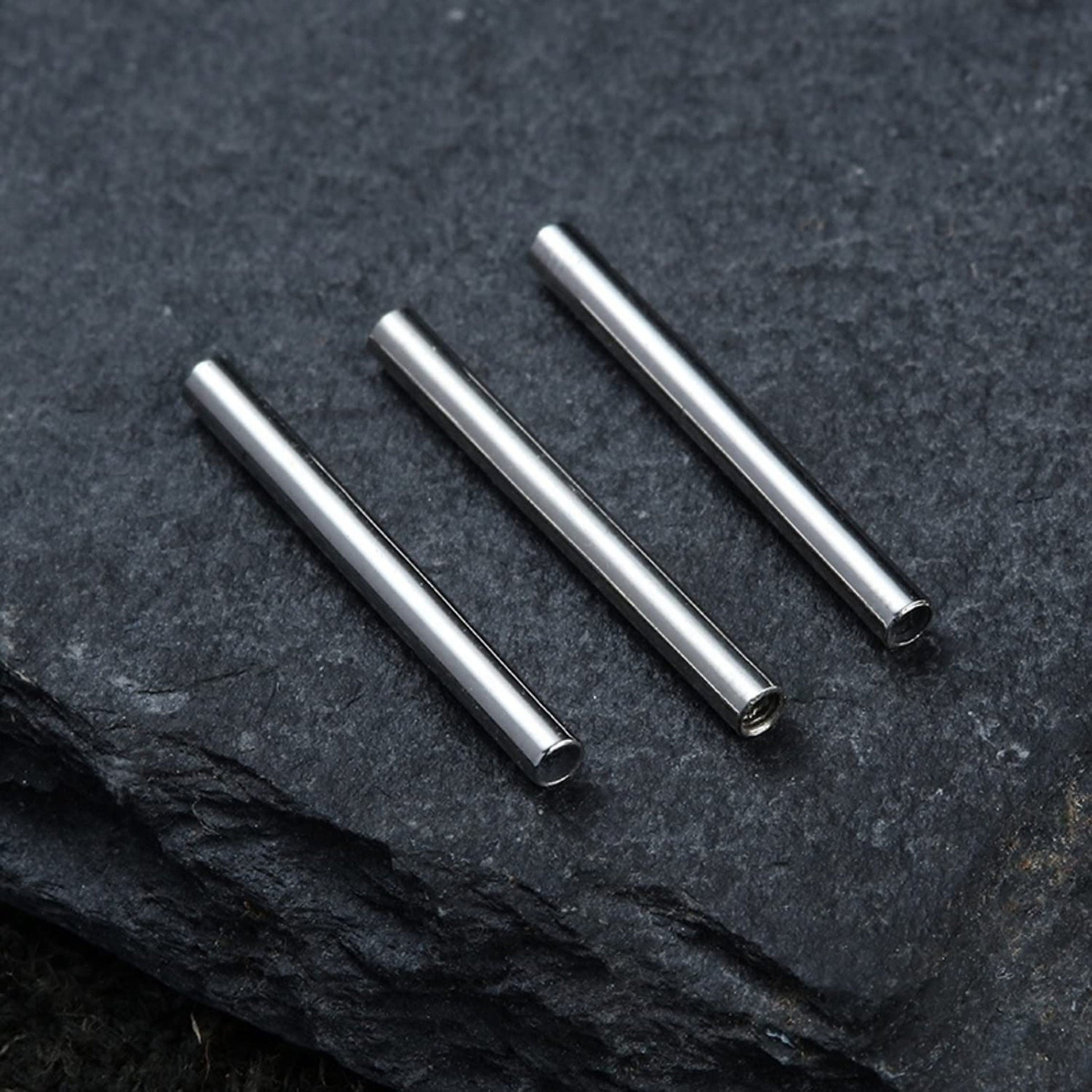 Titanium Barbell, Industrial Barbell - Internally Threaded Barbell Studs - Body Jewelry for Nipple, Tongue Bar, Nose Bridge,Eyebrow