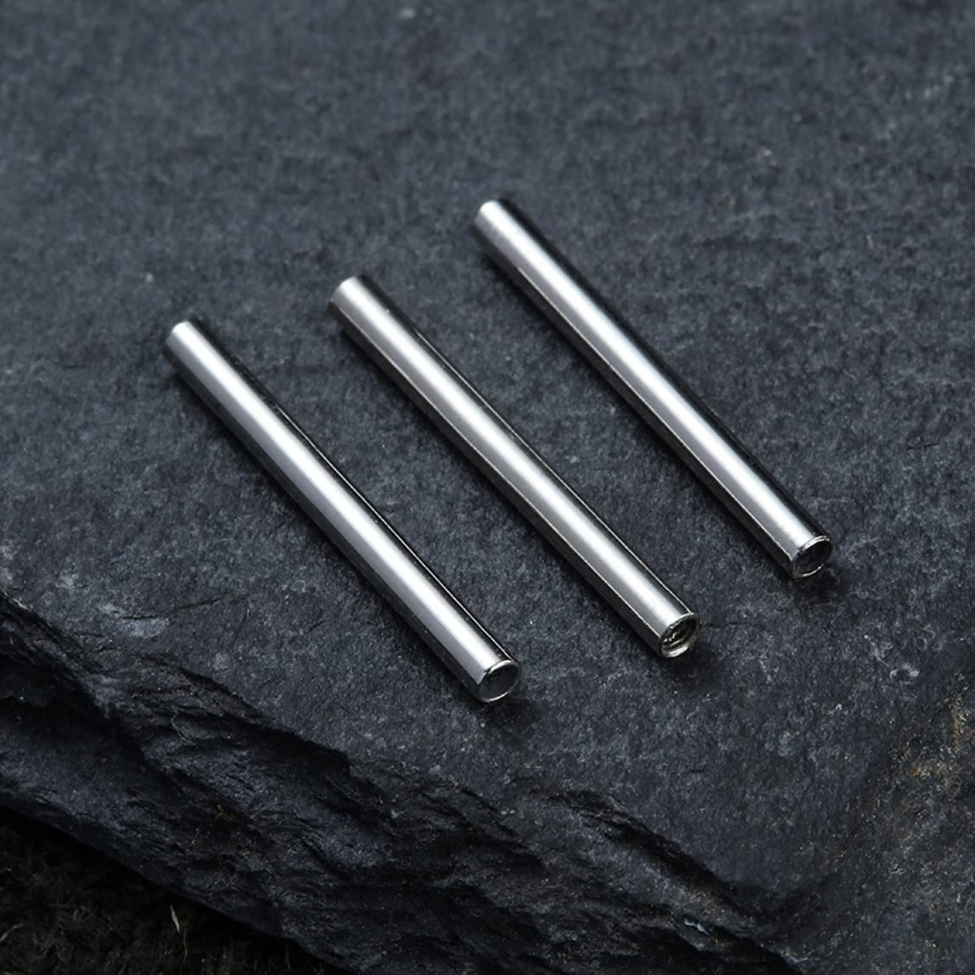 Piercing Barbell, Industrial Barbell - Internally Threaded Barbell Studs - Body Jewelry for Nipple, Tongue Bar, Nose Bridge, Eyebrow