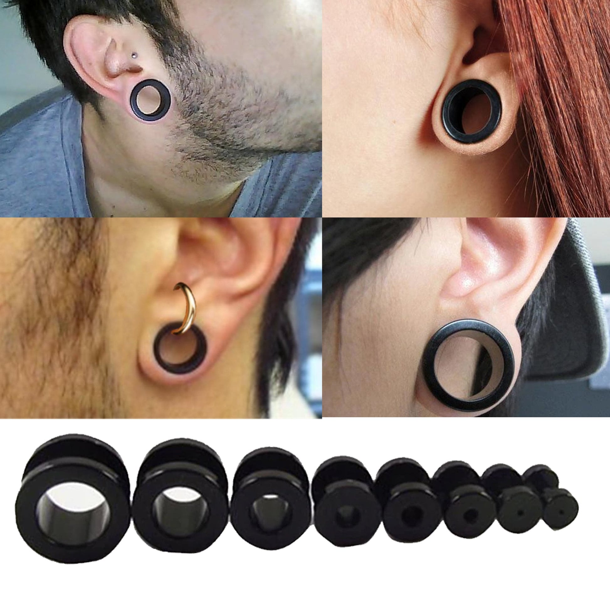 Flesh Plugs, Stretcher Earring - Titanium Steel Plugs Tunnel, Taper with Screw-fit Piercing Jewelry Ear Stretching Ear Lobe