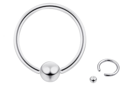 Ball Hoop Earrings, BCR/CBR Nose Ring - 18g 16g 14g Dainty Nose Ring Hoop, PA Ring Available in Many Colours - Body Piercing for Ear, Nose