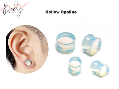 Stone Plugs, Stone tunnels - 1 Pair (2pcs) of Ear Gauge Stretching kit made from natural stone minerals - tunnels and plugs 8g to 00g