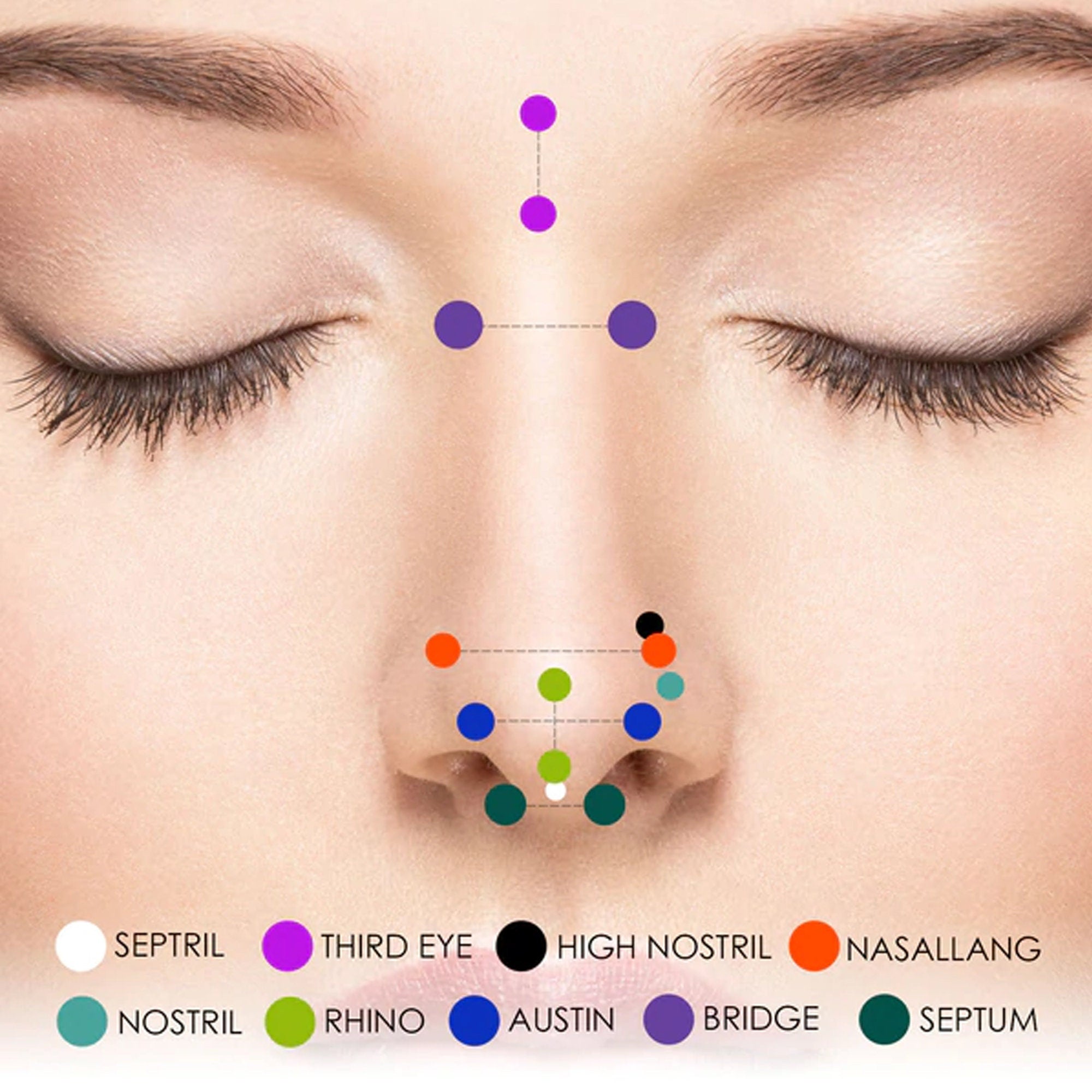Titanium Nasallang Nose Chain Piercing Nostril Jewelry Nose Piercin Silver Body Jewellery