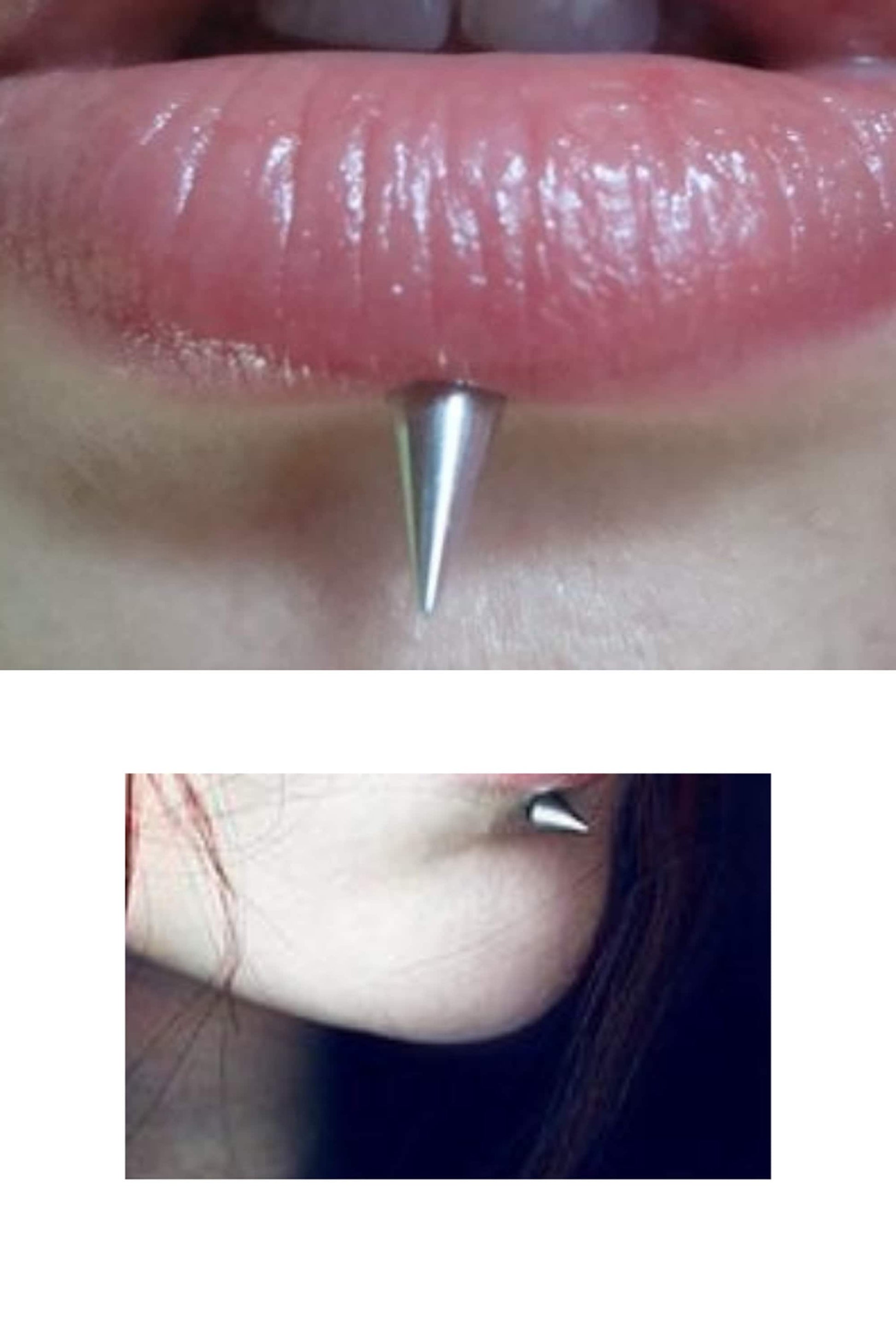 Rainbow Spike Labret Stud Piercing Jewelry Titanium Flatback Lip