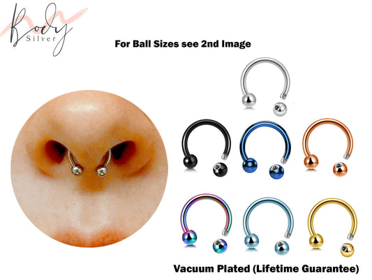 Helix Piercing, Nose Septum, Horseshoe Jewelry - CBB Ring Piercing Jewelry for Tragus, Rook, Nipple, Snug, Lip, Daith, Cartilage