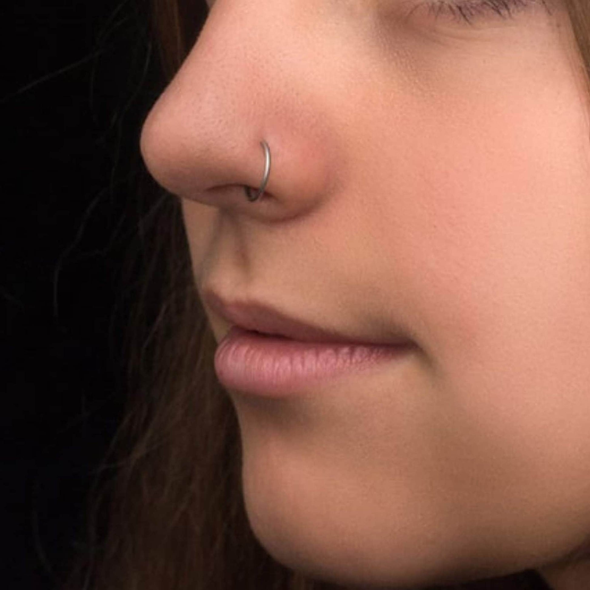 Nostril Jewelry, Nostril Ring - 18g 20g Piercing Hoops Nose Ring, Earring Hoop for Body Piercing - Circle Hoop Ring, Seamless Hoop 6 Colours