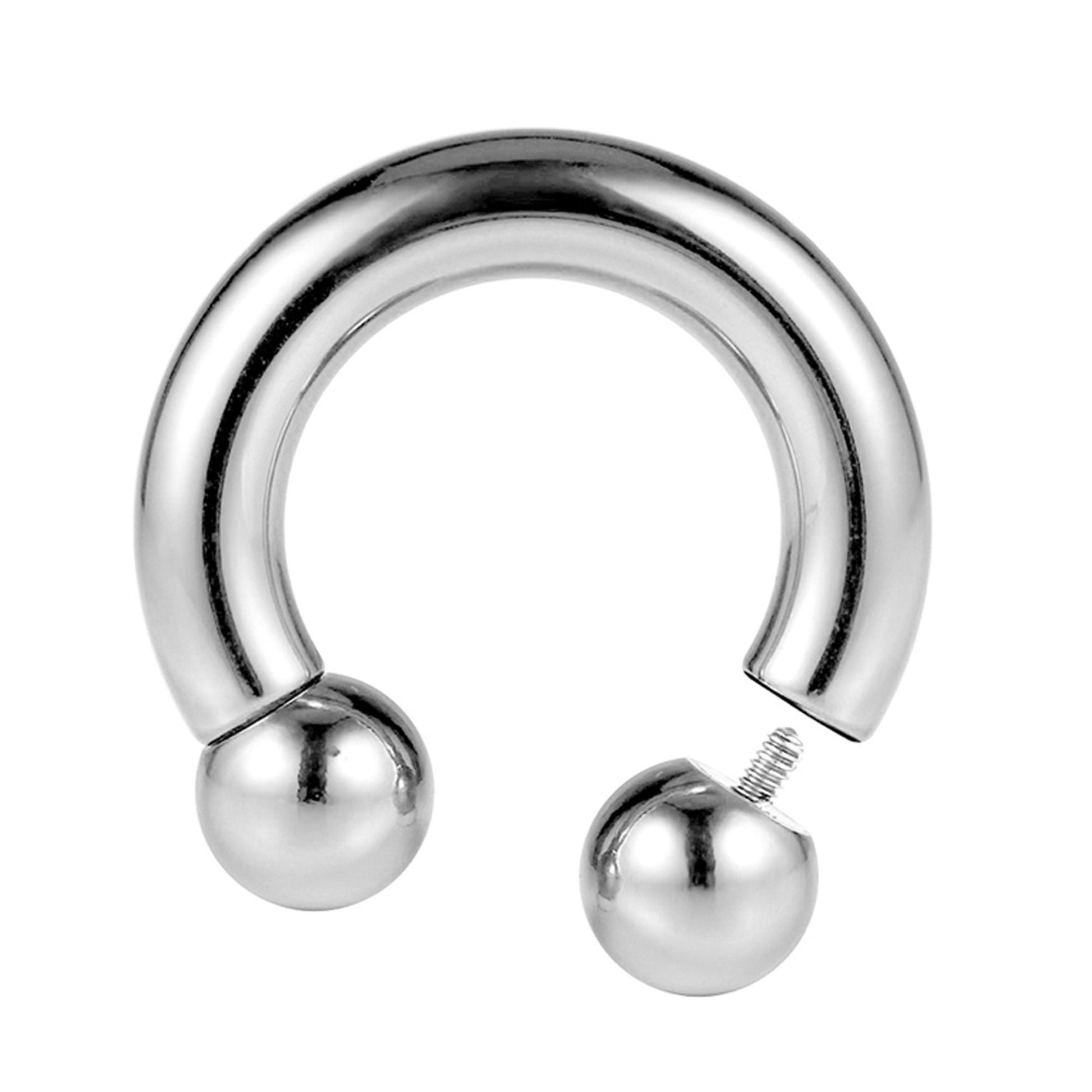 Titanium Nose Septum, Horseshoe Jewelry - CBB PA Ring, Piercing Jewelry for Tragus, Rook, Nipple, Snug, Helix, Daith, Cartilage