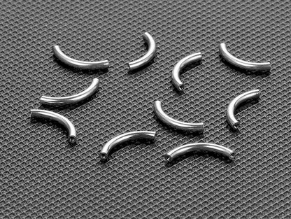 Titanium Curved Barbell Post Bar, Replacement Piercing Parts 16g Internally Threaded Piercing for Belly, Eyebrow Piercing, Rook, Lip Stud