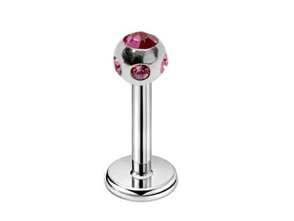 Lip Ring, Medusa Piercing Jewelry - Medusa Jewelry with Multi Crystal Ball - Body Piercing for Tragus, Cartilage, Helix, Madonna