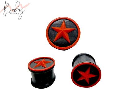 Soft Silicone Ear Gauges Flesh Tunnel with Various Designs - Flexible Ear Eyelets - Plugs Retainer Gauges - Ear Stretcher 0G to" 9/16"