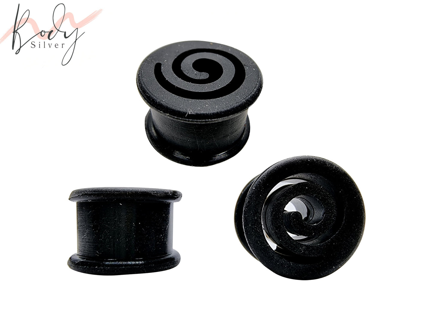 Soft Silicone Ear Gauges Flesh Tunnel with Various Designs - Flexible Ear Eyelets - Plugs Retainer Gauges - Ear Stretcher 0G to" 9/16"