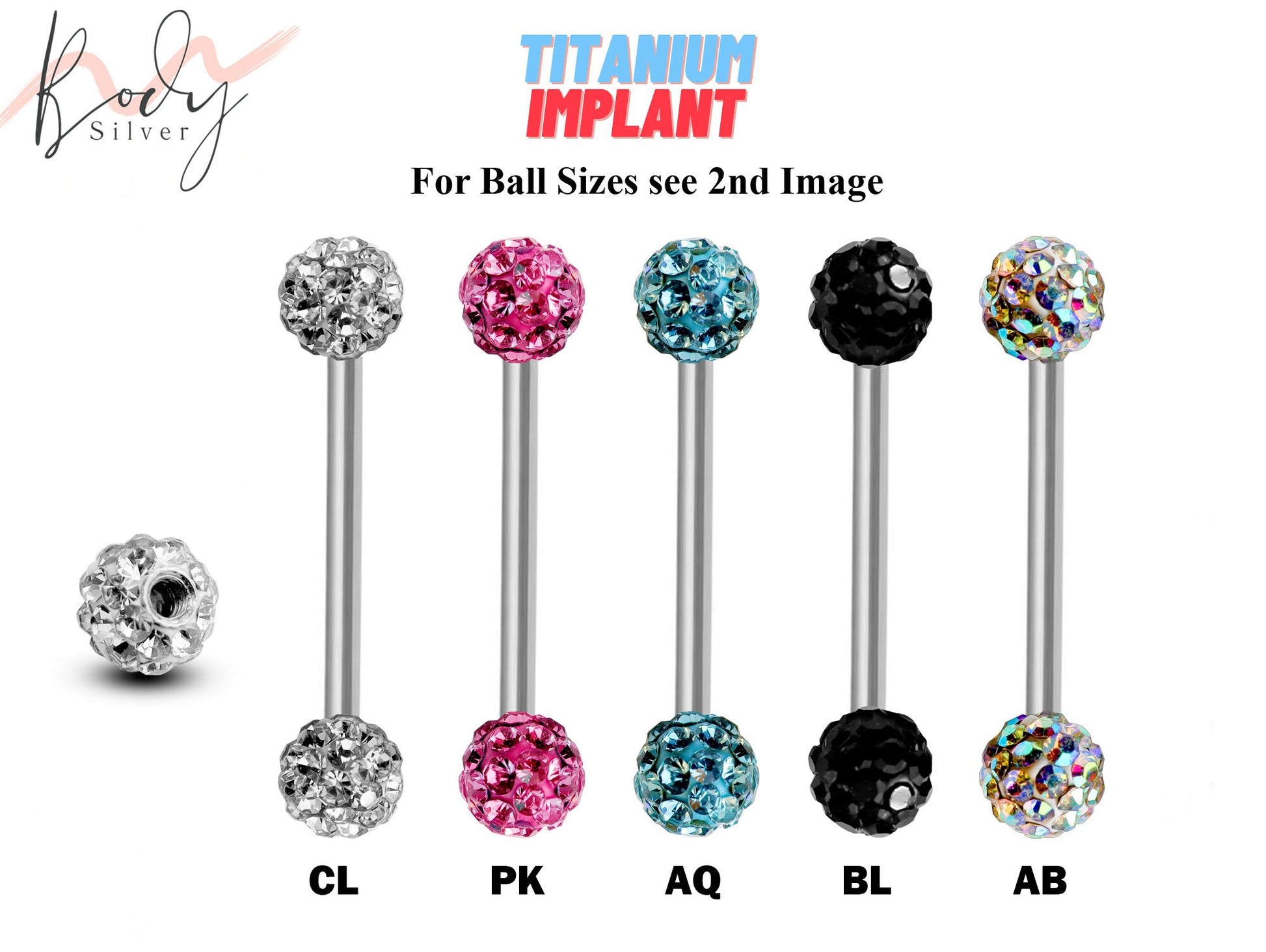 Titanium Nipple Bar, Industrial Piercing, Nipple Piercing, Tongue Barbell - Body Piercing Barbells for, Daith,Tragus, Eyebrow