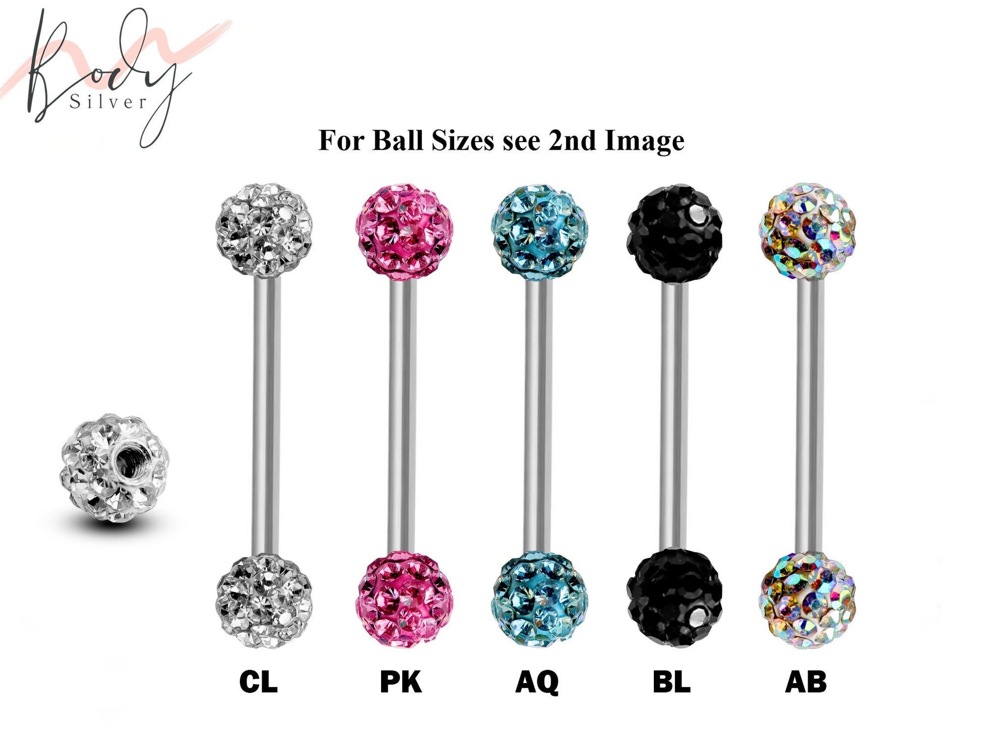 Nipple Bar, Industrial Piercing - 20g 18g 16g 14g Tongue Bar Piercing Barbells for, Daith, Tragus, Helix, Eyebrow, nose bridge