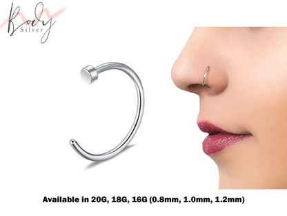 Nose Hoop Ring, Nose Ring- Surgical Steel Nose Piercing Body Piercing for Nostril Ring, Nostril Jewelry, Nose Studs - 20g to 16g