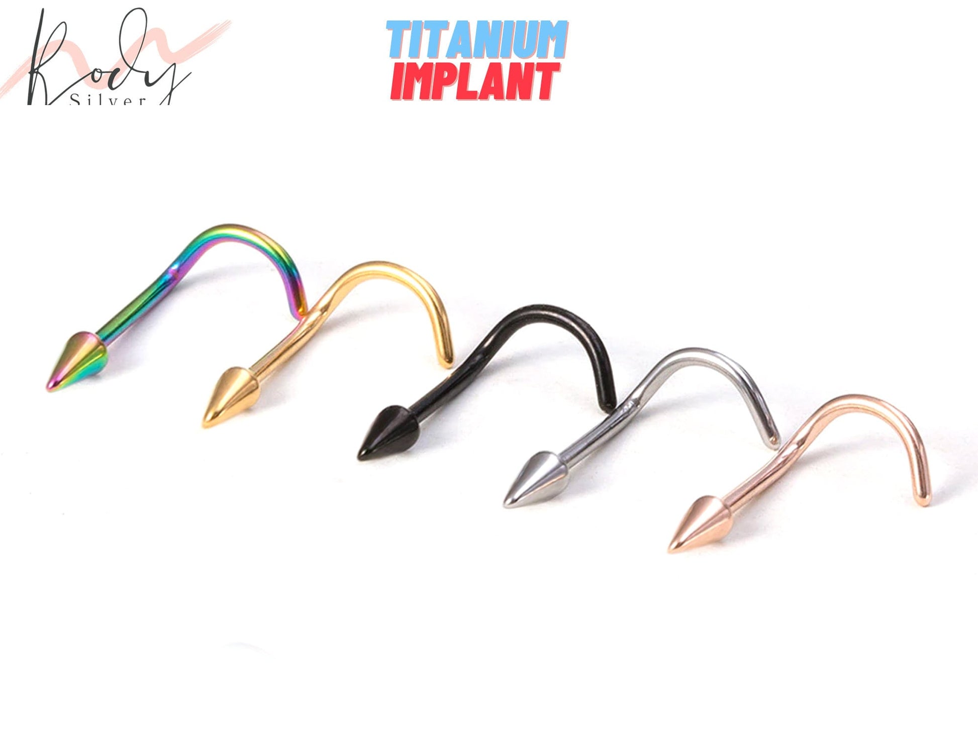 Titanium Spike Nostril Screw, Nostril Stud Cone - Body Piercing 20g 18g 16g Nose Jewelry, Nose Pin, Nose Piercing, Indian Nose studs