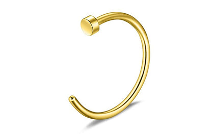 Titanium Nose Hoop Ring, Nose Ring- Color Nose Piercing Body Piercing for Nostril Ring, Nostril Jewelry, Nose Studs - 20g to 16g