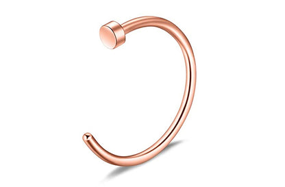 Titanium Nose Hoop Ring, Nose Ring- Color Nose Piercing Body Piercing for Nostril Ring, Nostril Jewelry, Nose Studs - 20g to 16g