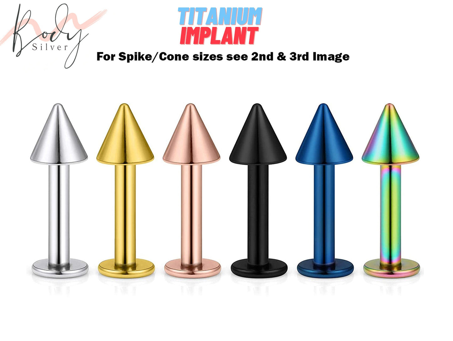 Titanium Cartilage Stud, Spike Stud- Spike / Cone Labret Piercing Body Piercing for Monroe Lip Ring Tragus Helix Earring Stud.