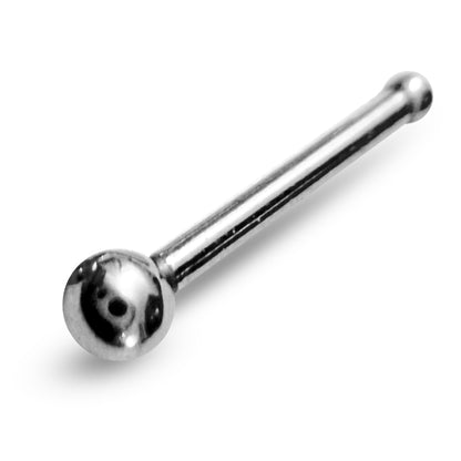 Titanium Nose Pin, Nose Bone Studs 20g straight stud in many Colours - Nostril Jewelry, Nose Piercing in Steel, Gold, Black & Rose Gold