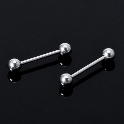 Straight Barbell Piercing Big Gauge Size - 18g to 0G Barbell Body Piercing for Tongue Bar, Ear Piercing, Nipple Stud Body Jewelry