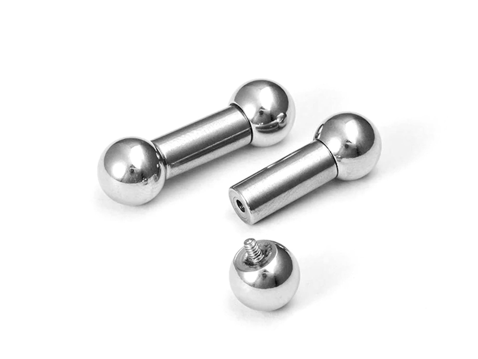 Straight Barbell Piercing Big Gauge Size - 18g to 0G Barbell Body Piercing for Tongue Bar, Ear Piercing, Nipple Stud Body Jewelry